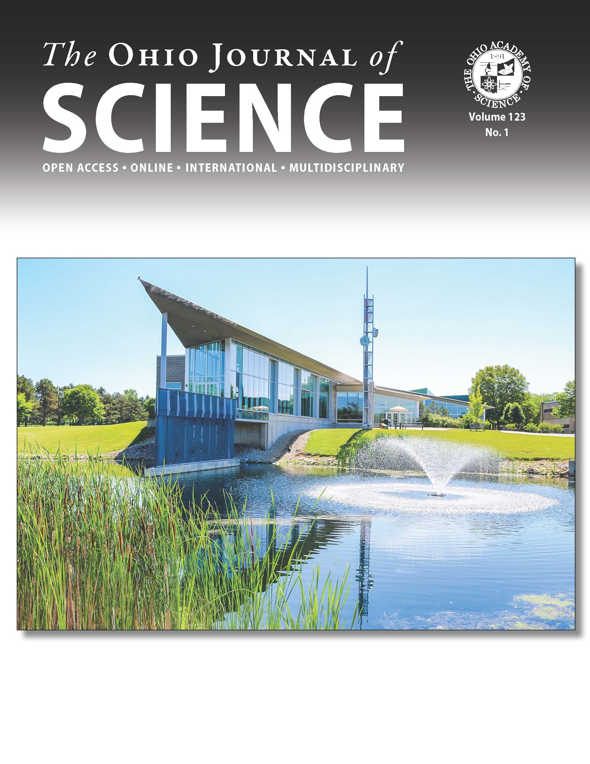 Cover for Ohio Journal of Science, Vol. 123, No. 1